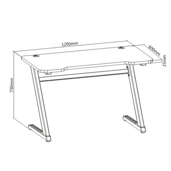 Bureau Gamer Z DESK BLACK/RED ZBR120 Bureau Gamer Z DESK BLACK/RED ZBR120